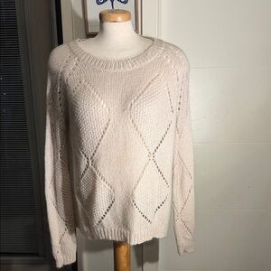 Elegant Cream Women's Knit Sweater